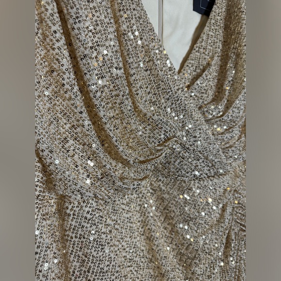 👗NWT! Mac Duggal Sequin 3/4 Sleeve Dress - Picture 7 of 10